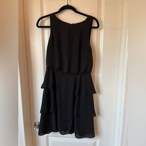 Banana Republic black tiered dress, size 4.